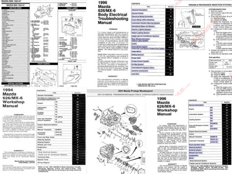 Workshop Manuals