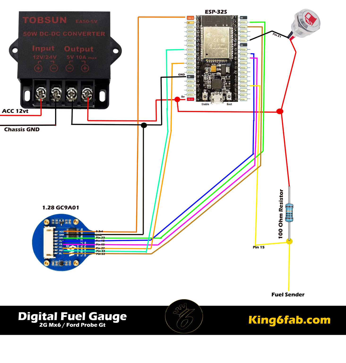 ESP32 Digital Fuel Gauge *Standard Version* – Zip Package Download ...