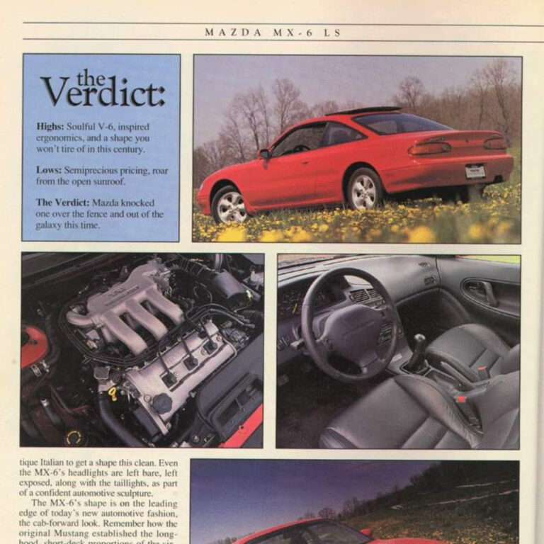 1992 Car and Driver Feature: Mazda Mx6 0 (0)
